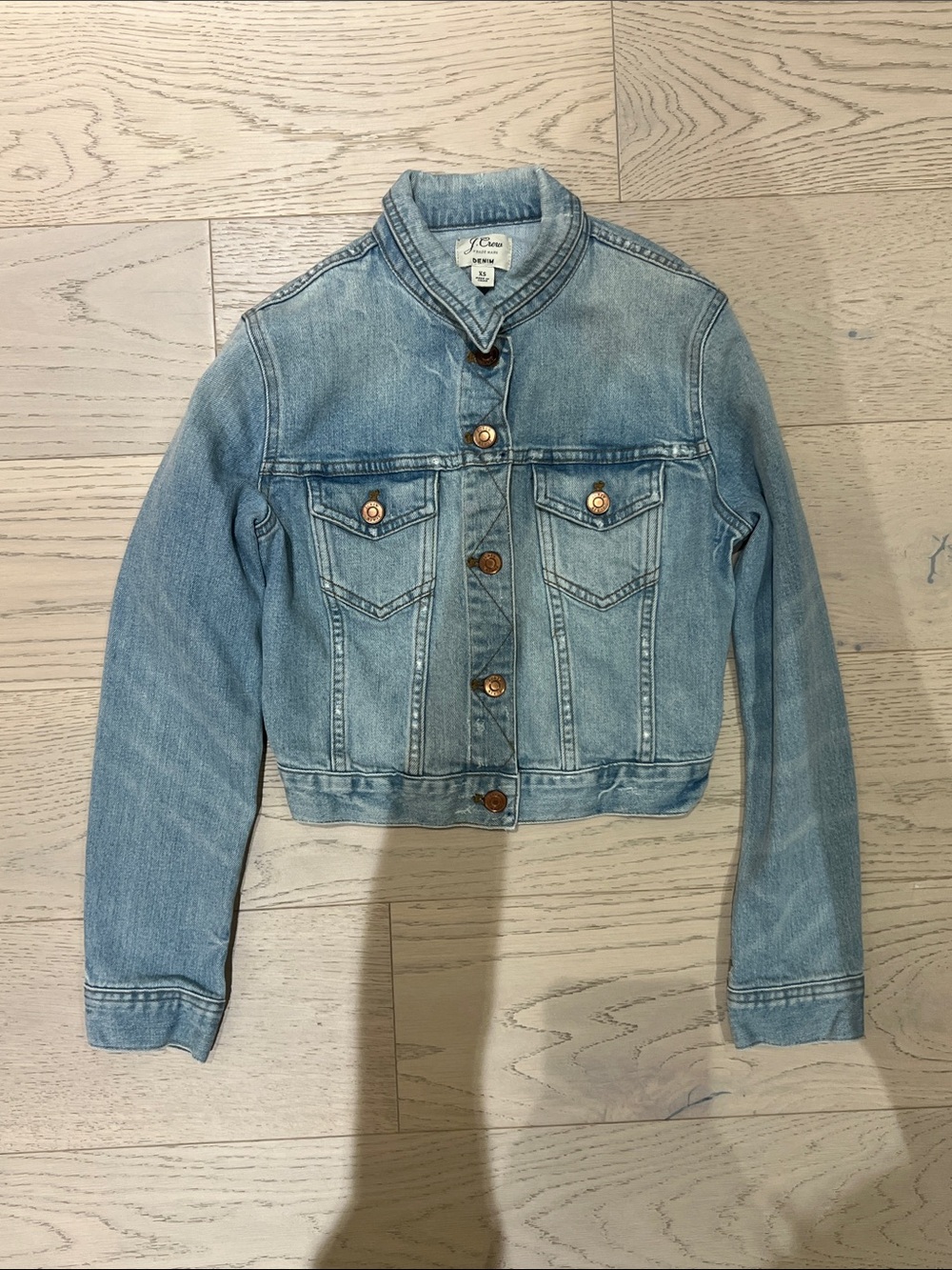 J. Crew Light Blue Cropped Denim Jacket